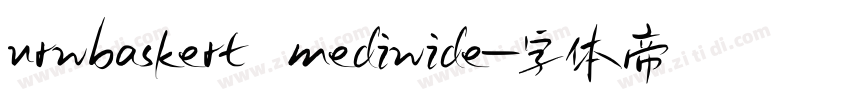 urwbaskert mediwide字体转换